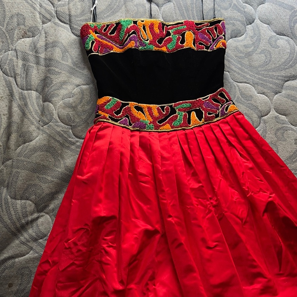 Vintage prom dress gorgeous vibrant red